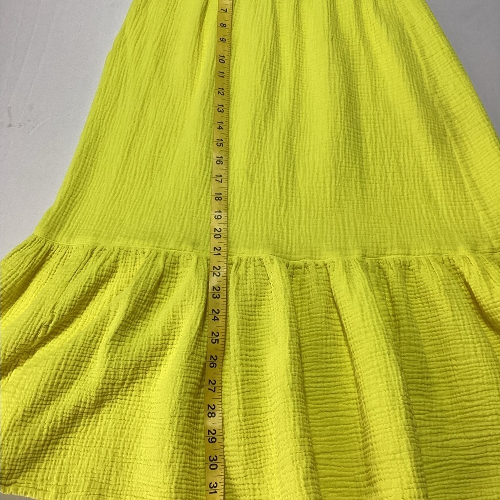 bryn Walker Cotton Gause Sunny Yellow Maxi Skirt - Picture 8 of 12
